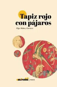 TAPIZ ROJO CON PÁJAROS